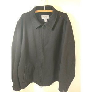 Eddie Bauer Men's Tall XL Black Wool Blend Zip